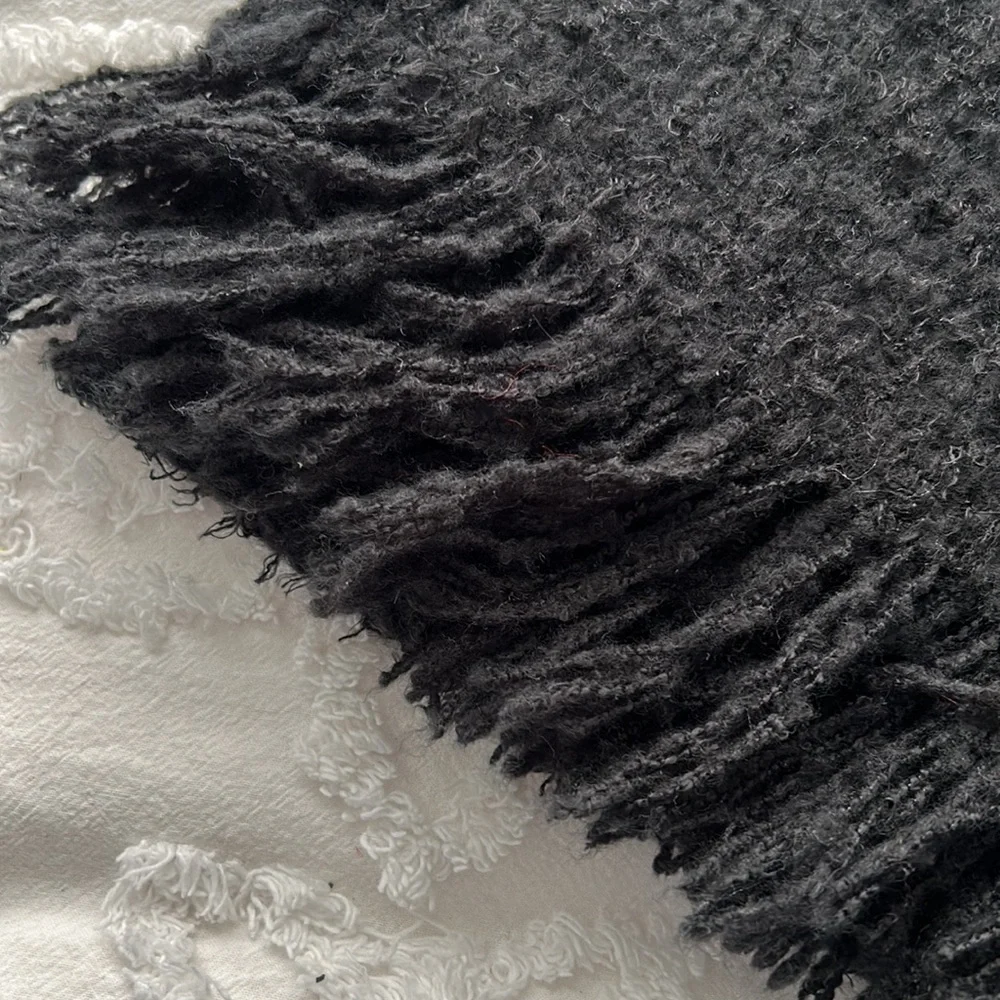 NWOT Natasha Black oversized scarf wrap. Black, absolutely beautiful.